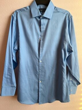 Geoffrey Beene Sky Blue Men's No Iron Fitted Dress Shirt